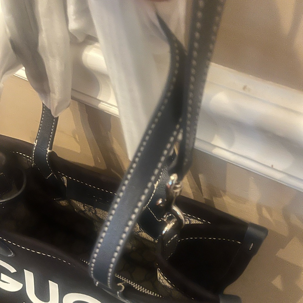 Gucci Black and blue small tote - Picture 4 of 7
